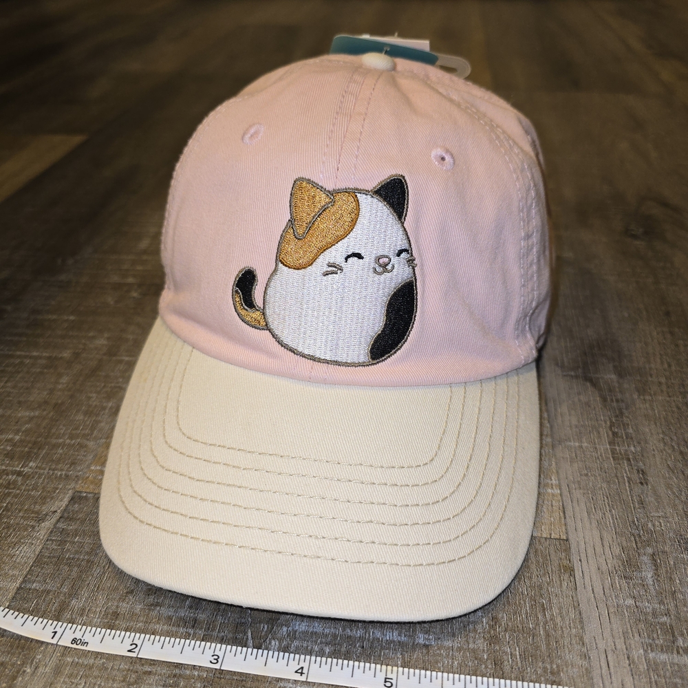 Squishmallows Cat Baseball Hat Pink Kawaii Adjustable Cap Cute Cartoon NWT